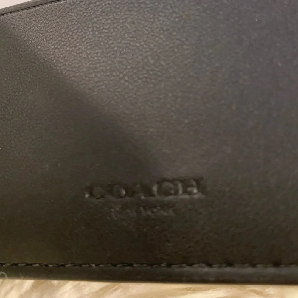 Coach Black Monogram Bifold Wallet
